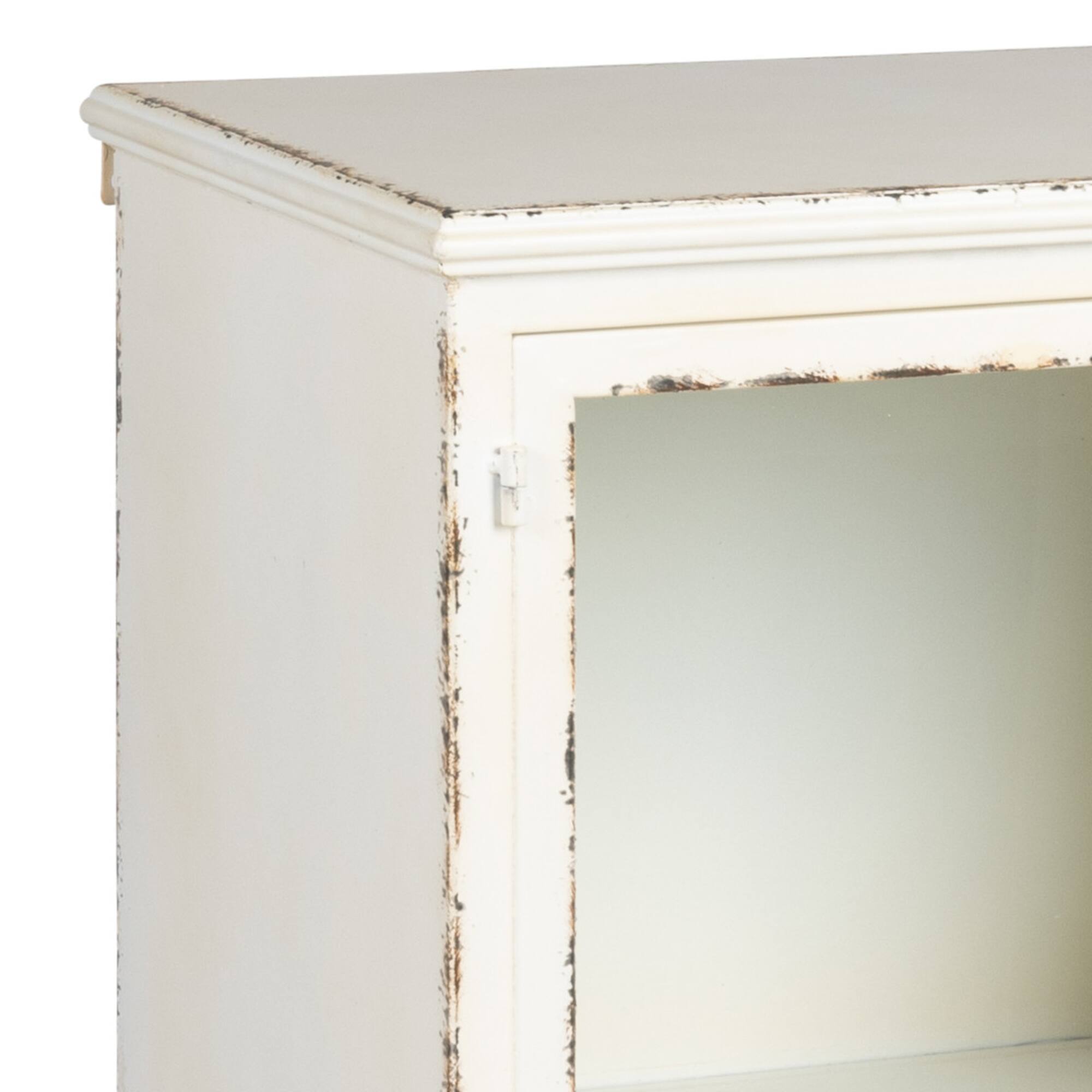 Hello Honey® Antique White Rustic Farmhouse Storage Cabinet